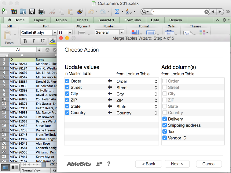 compare duplicate columns excel for mac